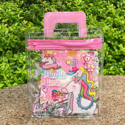 A01⭐Small gift bag 6 in 1 Cute cartoon hand carrying stationery set/goodie bags/Birthday Gift Six-piece set