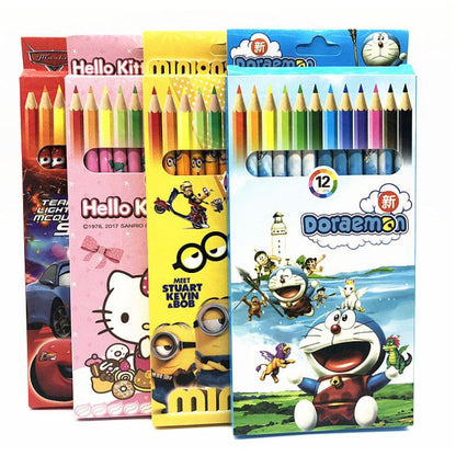 A13 Goodie Bag  Cute cartoon 12 color small pencil drawing coloring pencil