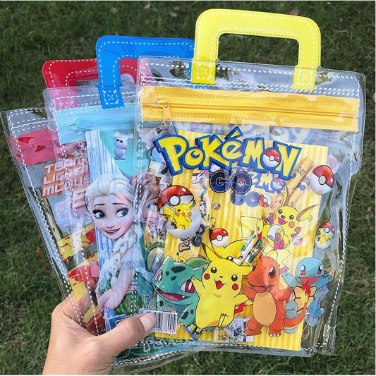 A01⭐Small gift bag 6 in 1 Cute cartoon hand carrying stationery set/goodie bags/Birthday Gift Six-piece set