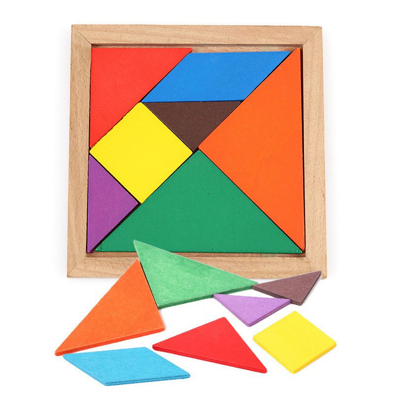 A29⭐Wooden Tangram Puzzle Gift Bag Children Mental Development Kids Educational Toy Goodie Bag