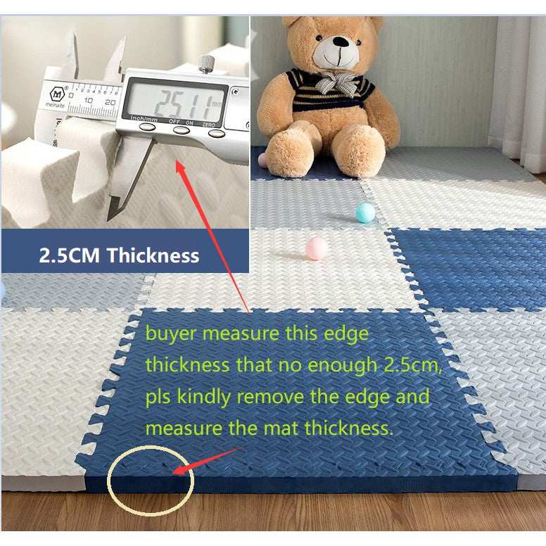 A17⭐2.5CM safety thickness thickened 60cm*60cm baby crawling stitching mat Puzzle Mat Playmat  thickened