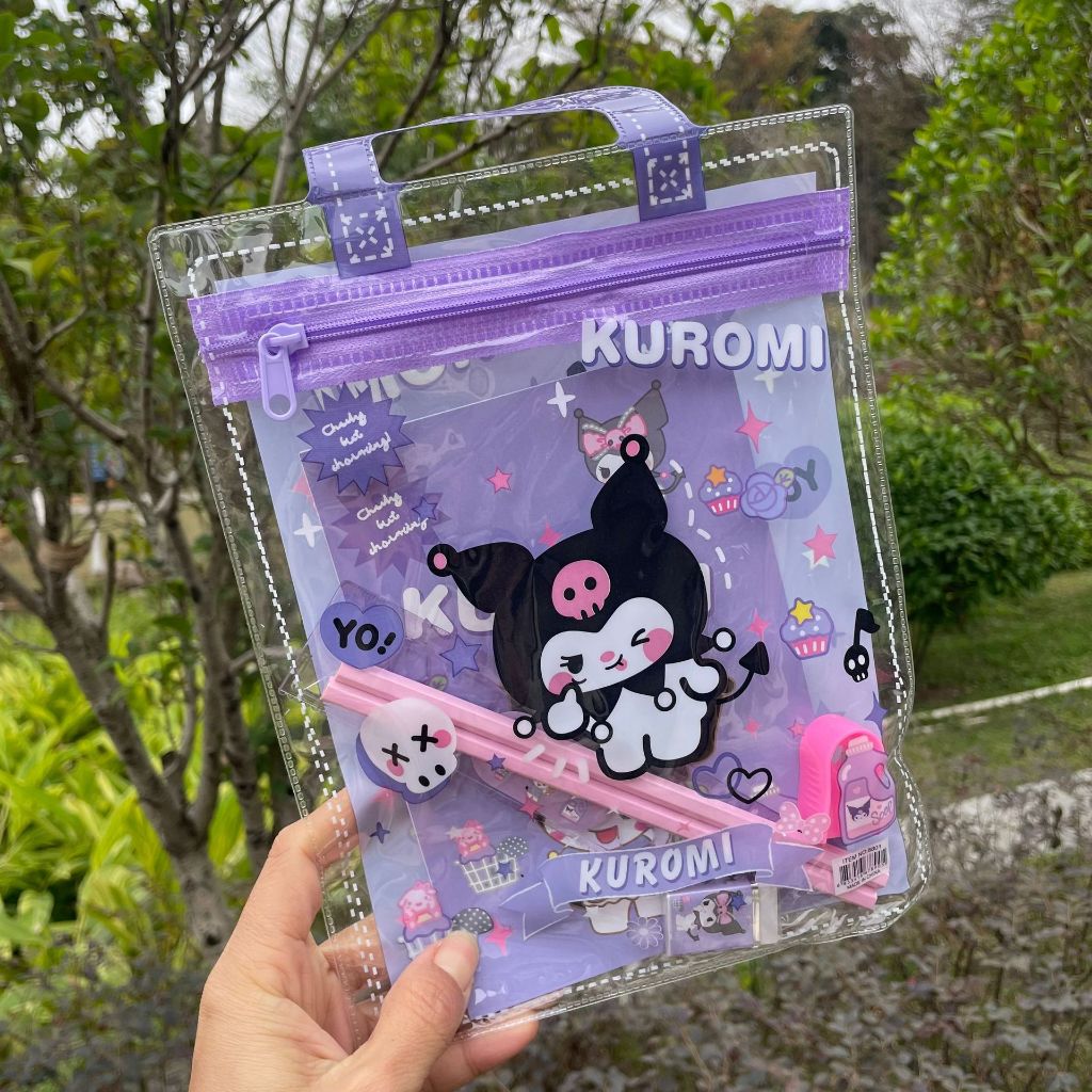 A01⭐Small gift bag 6 in 1 Cute cartoon hand carrying stationery set/goodie bags/Birthday Gift Six-piece set