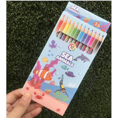 A13 Goodie Bag  Cute cartoon 12 color small pencil drawing coloring pencil