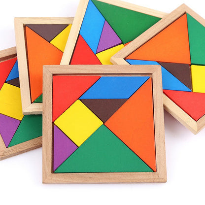 A29⭐Wooden Tangram Puzzle Gift Bag Children Mental Development Kids Educational Toy Goodie Bag