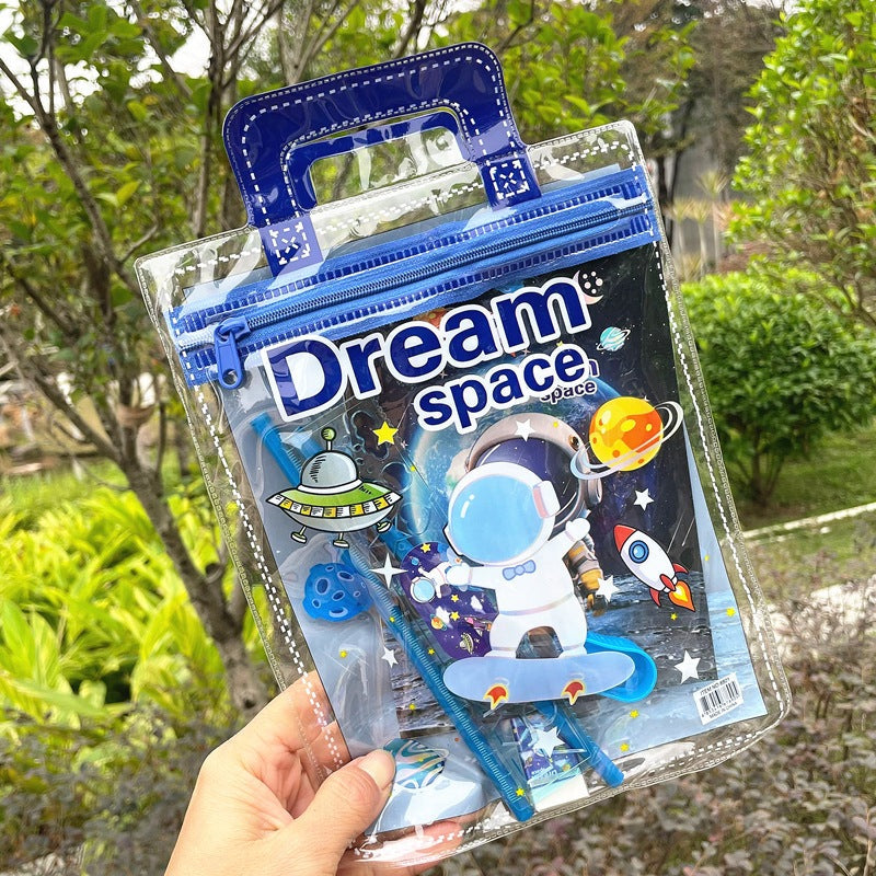 A01⭐Small gift bag 6 in 1 Cute cartoon hand carrying stationery set/goodie bags/Birthday Gift Six-piece set