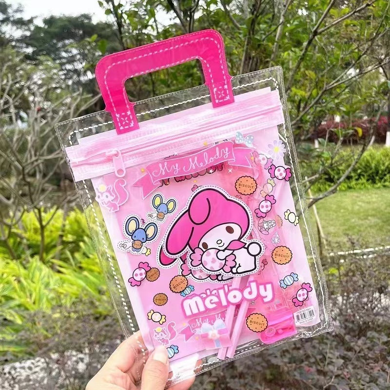 A01⭐Small gift bag 6 in 1 Cute cartoon hand carrying stationery set/goodie bags/Birthday Gift Six-piece set
