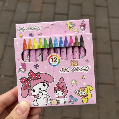 A03⭐School Kids Goodie Bag * Birthday gift* 12 Colors Children's Crayon Safe Nontoxic Graffiti Crayon