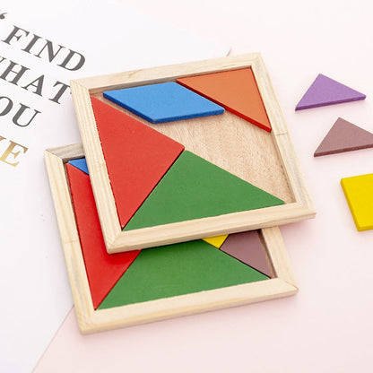 A29⭐Wooden Tangram Puzzle Gift Bag Children Mental Development Kids Educational Toy Goodie Bag