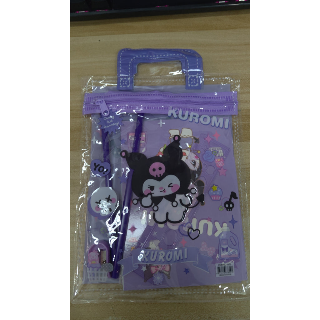 A01⭐Small gift bag 6 in 1 Cute cartoon hand carrying stationery set/goodie bags/Birthday Gift Six-piece set