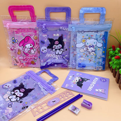 A01⭐Small gift bag 6 in 1 Cute cartoon hand carrying stationery set/goodie bags/Birthday Gift Six-piece set
