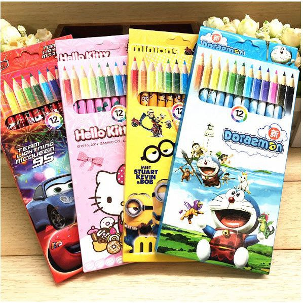 A13 Goodie Bag  Cute cartoon 12 color small pencil drawing coloring pencil