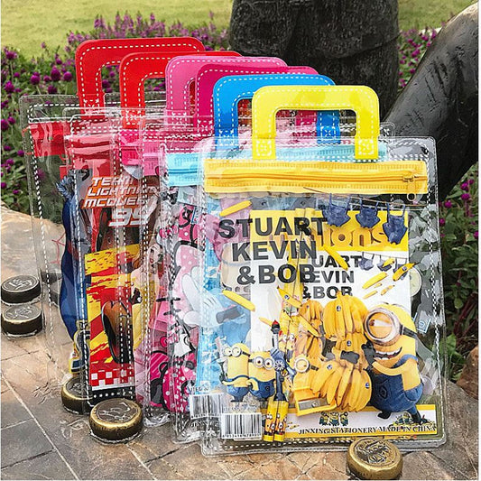 A01⭐Small gift bag 6 in 1 Cute cartoon hand carrying stationery set/goodie bags/Birthday Gift Six-piece set
